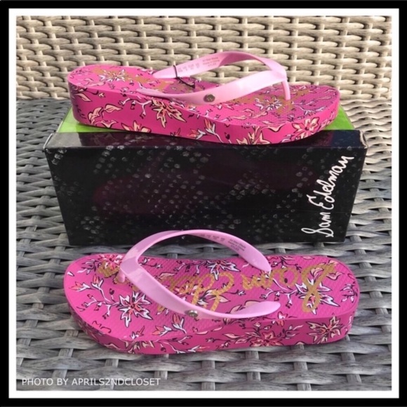 SAM EDELMAN PLATFORM SANDALS FLIP FLOP A3C - Picture 3 of 8